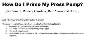 Prime a Press Pump