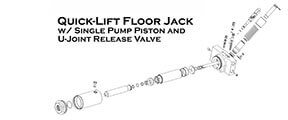 Quick Lift Floor Jack w/ Single Pump Piston