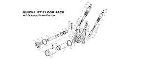 Quick Lift Floor Jack w/ Double Pump Piston